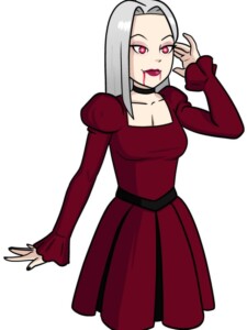 Anime Vampire Girl drawing tutorial - web story - complete