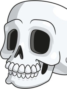 Cartoon Skull drawing tutorial - web story - complete