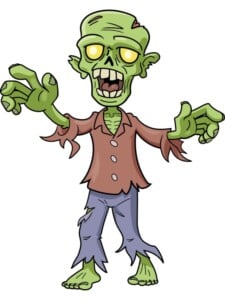 Cartoon Zombie drawing tutorial - web story - complete
