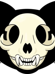 Cat Skull drawing tutorial - web story - complete