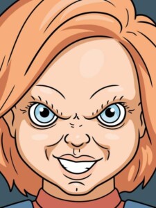 Chucky's Face drawing tutorial - web story - complete