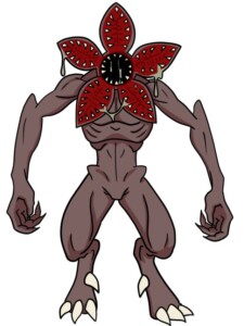 Demogorgon from Stranger Things drawing tutorial - web story - complete