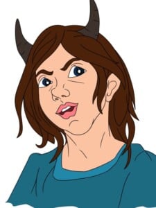 Demon Girl drawing tutorial - web story - complete