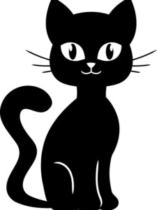 Easy Black Cat drawing tutorial - web story - complete