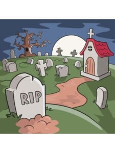 Graveyard drawing tutorial - web story - complete