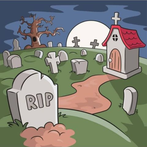 Graveyard drawing tutorial - web story - complete