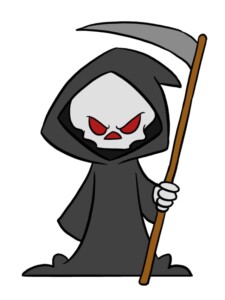 Grim Reaper drawing tutorial - web story - complete