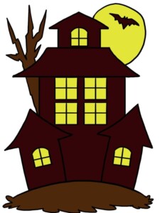 Haunted House drawing tutorial - web story - complete
