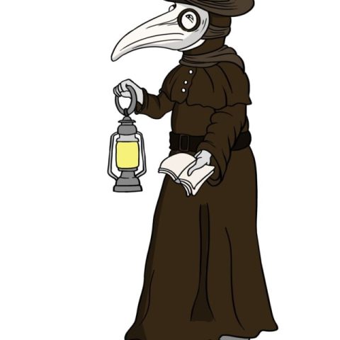 Plague Doctor drawing tutorial - web story - complete