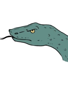 Snake Head drawing tutorial - web story - complete