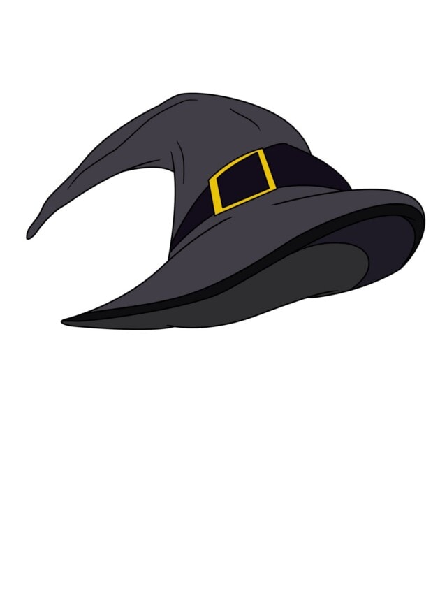 Witch Hat drawing tutorial - web story - complete