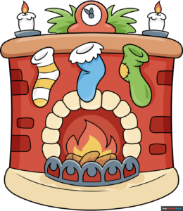 How to Draw a Fireplace with Christmas Stockings Featured Image