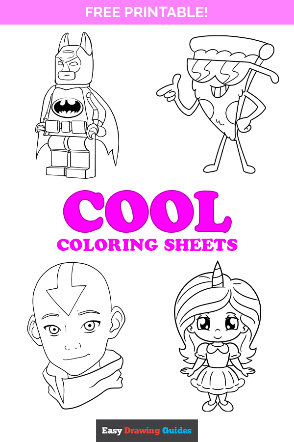 Free Cool Coloring Pages Pinterest Image