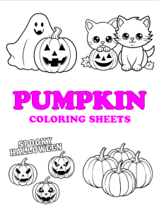Pumpkin Coloring Sheets for Kids - Pinterest image