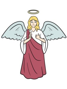 Angel drawing tutorial - web story - complete