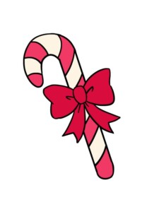 Candy Cane drawing tutorial - web story - complete