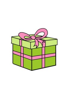 Christmas Present drawing tutorial - web story - complete