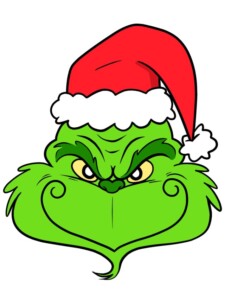 Easy Grinch Face drawing tutorial - web story - complete