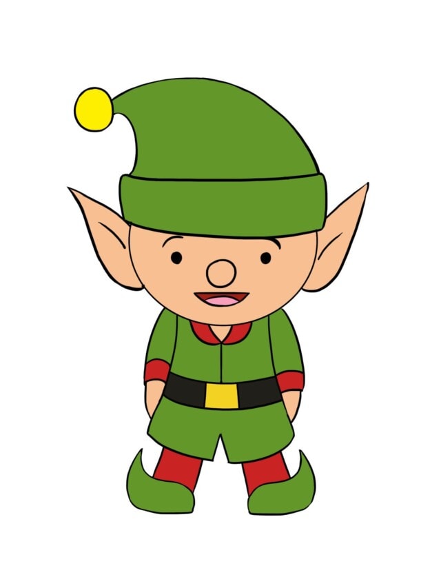 Elf drawing tutorial - web story - complete