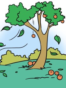 Fall Scenery drawing tutorial - web story - complete