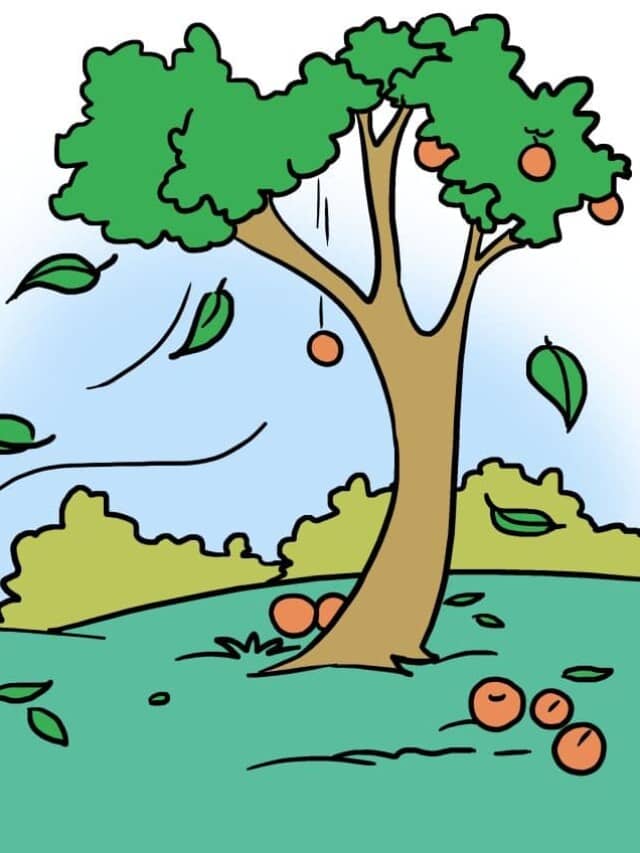 Fall Scenery drawing tutorial - web story - complete