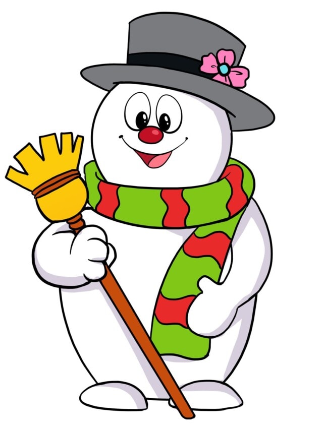 Frosty the Snowman drawing tutorial - web story - complete