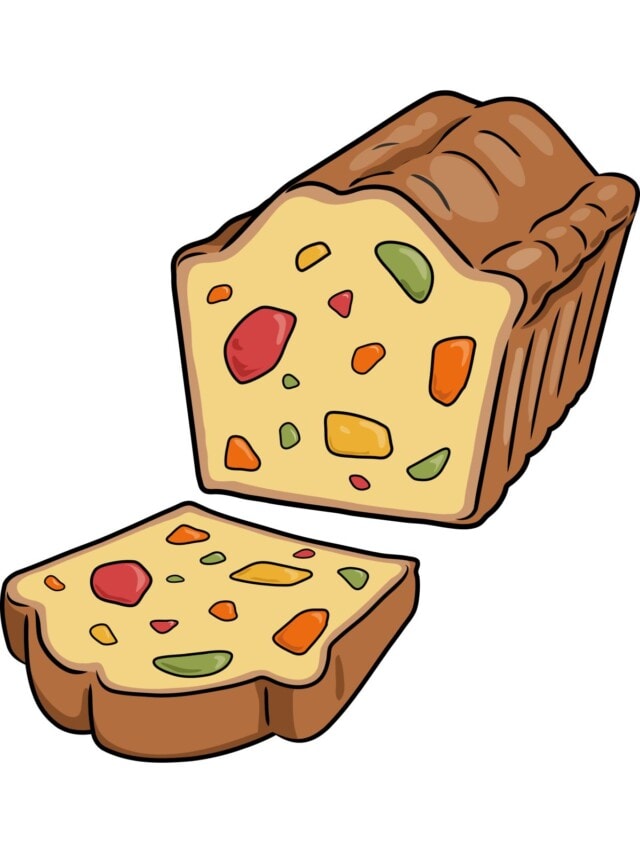 Fruitcake drawing tutorial - web story - complete