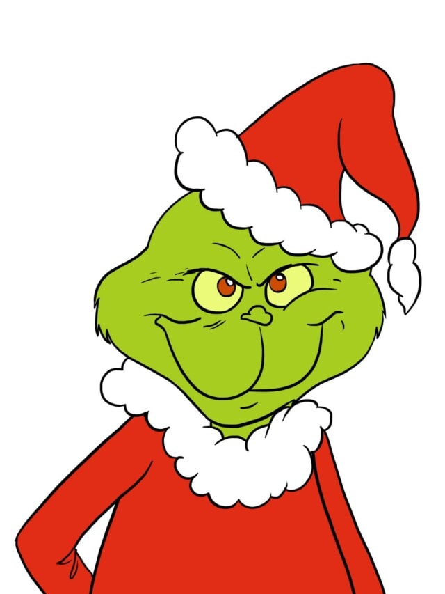 Grinch drawing tutorial - web story - complete
