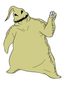 Oogie Boogie from the Nightmare Before Christmas drawing tutorial - web story - complete