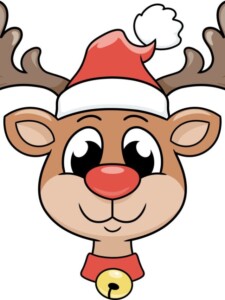 Reindeer Face drawing tutorial - web story - complete