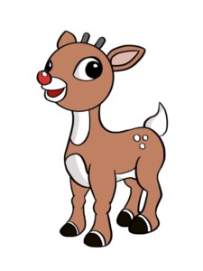 Rudolph the Red-Nosed Reindeer drawing tutorial - web story - complete