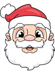 Santa Claus Face drawing tutorial - web story - complete