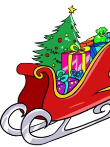 Santa's Sleigh drawing tutorial - web story - complete