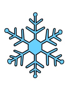 Snowflake drawing tutorial - web story - complete
