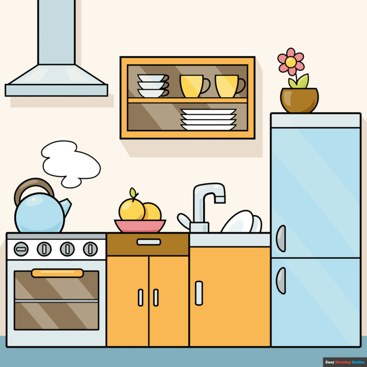 How to Draw a Kitchen Featured Image