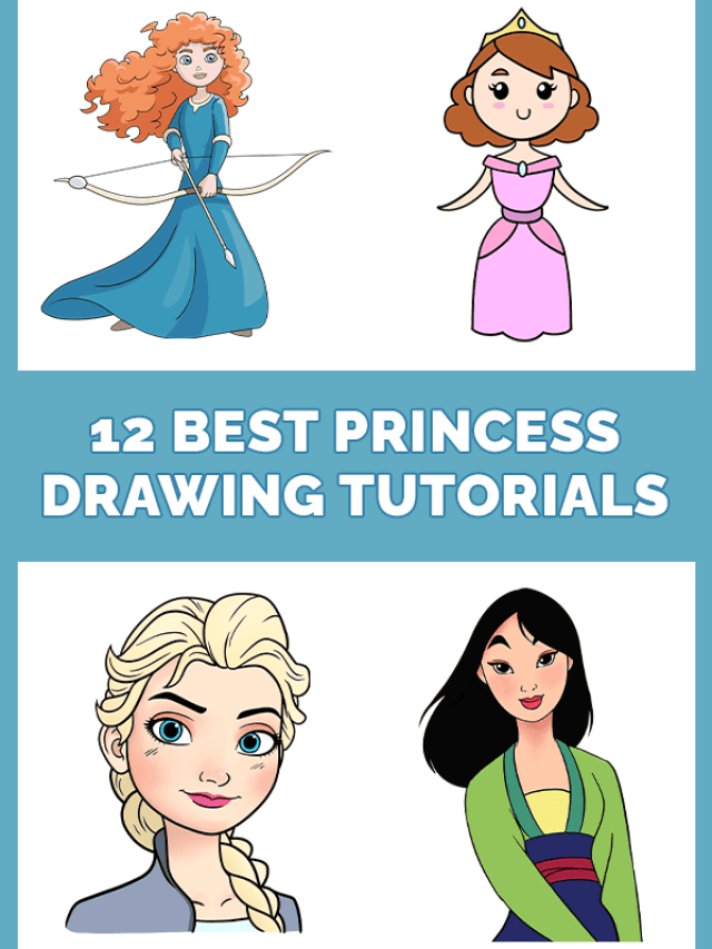 12 Best Princess Drawing Tutorials Pinterest Image