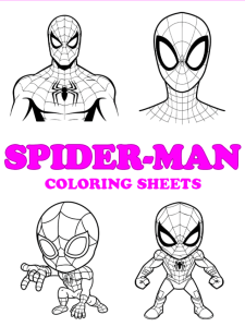 Free printable Spider-Man coloring pages - pinterest image