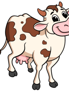 Cartoon Cow drawing tutorial - web story - complete