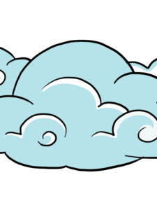 Clouds drawing tutorial - web story - complete