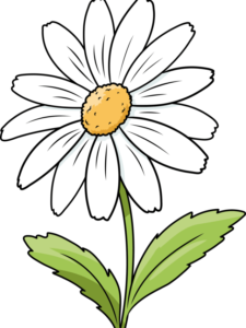 Daisy Flower drawing tutorial - web story - complete
