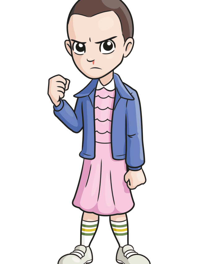 Eleven from Stranger Things drawing tutorial - web story - complete