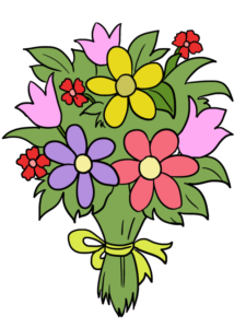 Flower Bouquet drawing tutorial - web story - complete