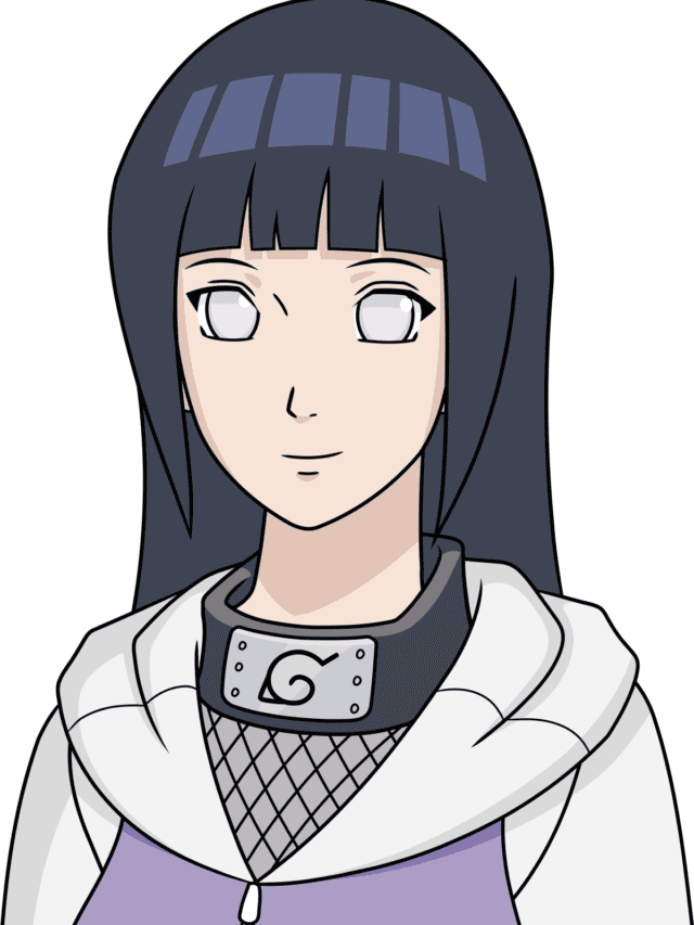 Hinata Hyuga from Naruto drawing tutorial - web story - complete
