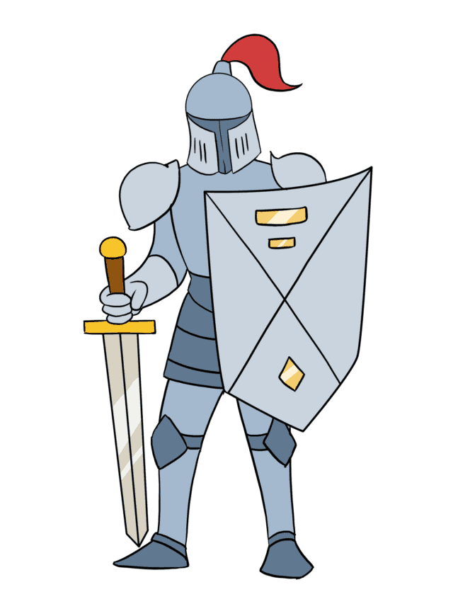 Knight drawing tutorial - web story - complete