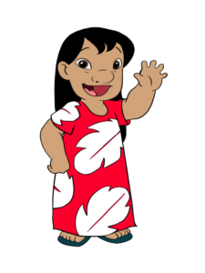 Lilo from Lilo and Stitch drawing tutorial - web story - complete