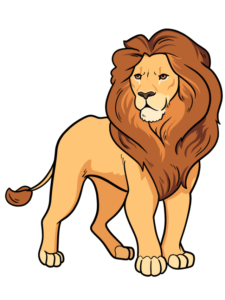 Lion drawing tutorial - web story - complete