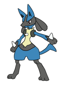 Lucario Pokemon drawing tutorial - web story - complete