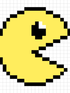 Pacman Pixel Art drawing tutorial - web story - complete
