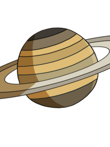 Saturn drawing tutorial - web story - complete