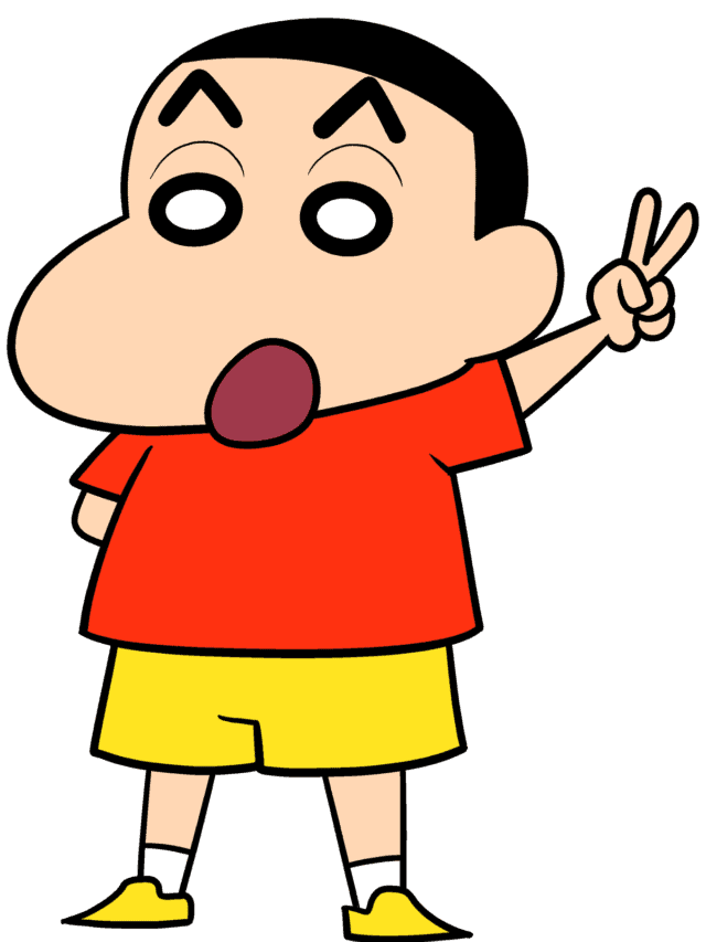 Shinnosuke Nohara from Crayon Shin Chan drawing tutorial - web story - complete